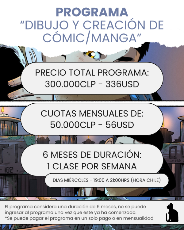 Reserva - Programa “Dibujo y Creación de Cómic/Manga” (2do semestre 2026)